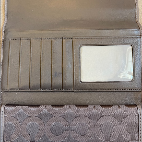 COACH Gray PopArt C Trifold Wallet - Picture 9 of 11
